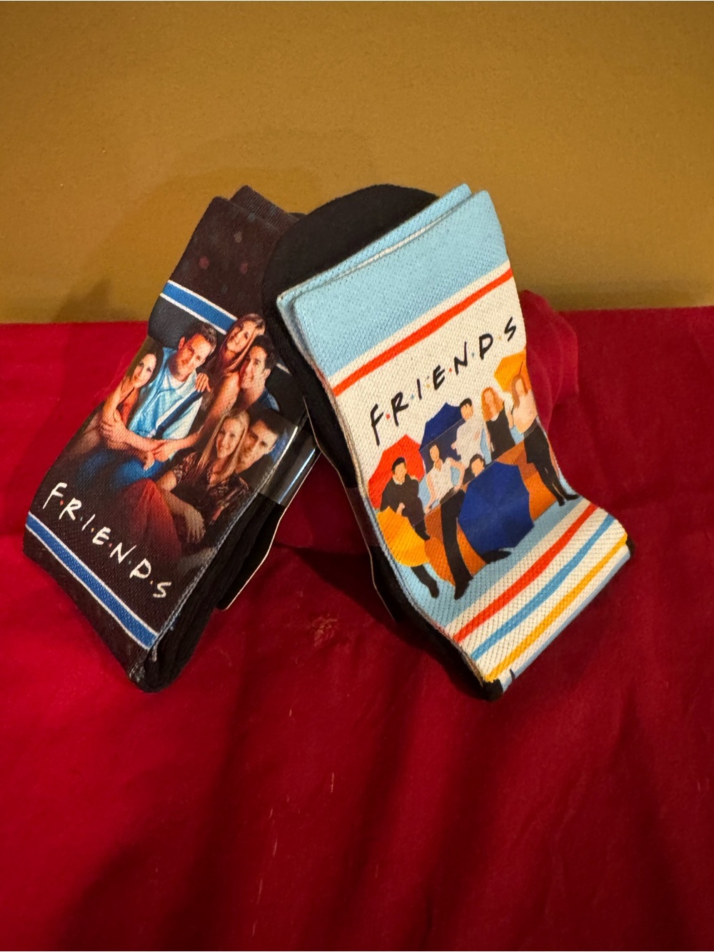 Classic TV Friends Crew Socks - Blue & Black